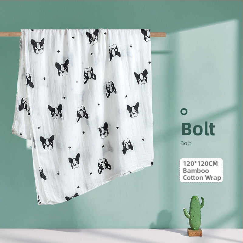 Kūdikio susiuvimo skraistė iš bambuko pluošto ir medvilnės, vasariška lengva, 70% bambuko, 30% medvilnės, karikatūrinis raštas, tinkama kūdikiams ir 1–3 metų vaikams