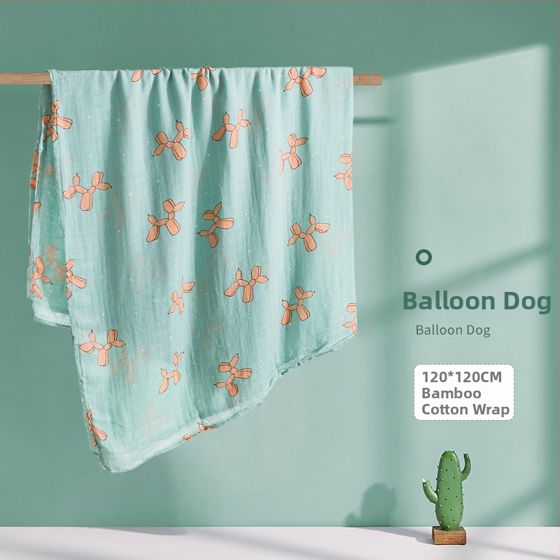 Kūdikio susiuvimo skraistė iš bambuko pluošto ir medvilnės, vasariška lengva, 70% bambuko, 30% medvilnės, karikatūrinis raštas, tinkama kūdikiams ir 1–3 metų vaikams