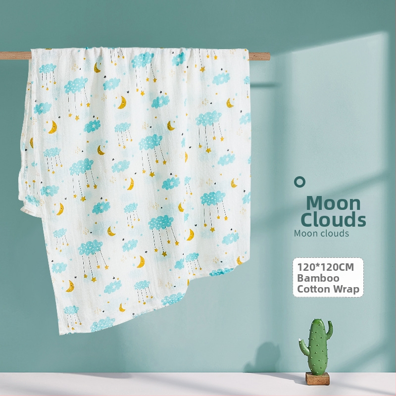 Kūdikio susiuvimo skraistė iš bambuko pluošto ir medvilnės, vasariška lengva, 70% bambuko, 30% medvilnės, karikatūrinis raštas, tinkama kūdikiams ir 1–3 metų vaikams