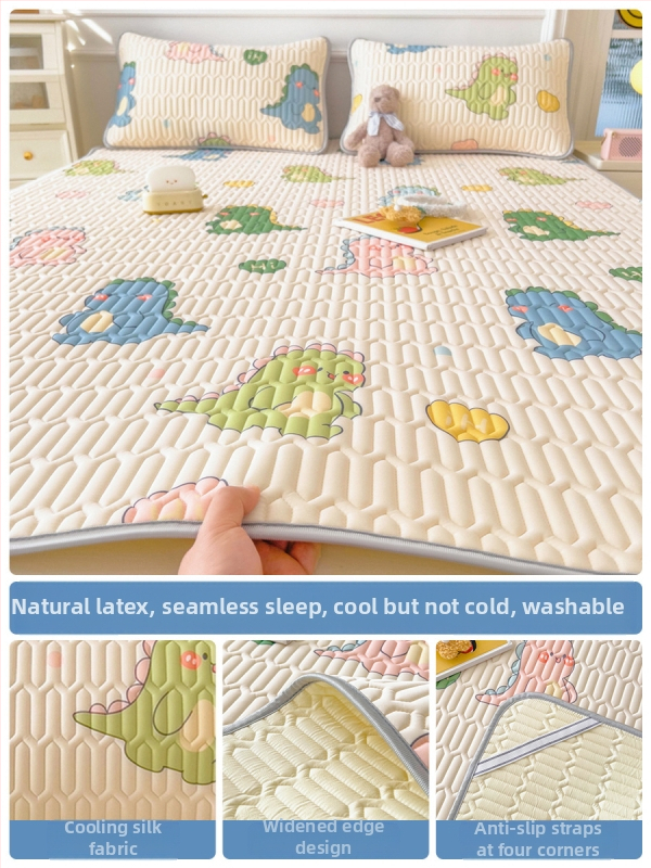 Trys dalys latekso vėsinimo matų komplektas lovai, sintetinis lateksas, latekso kiekis 80–90%, spaudinė audinys, šiuolaikiškas minimalistinis stilius, kodas 030123