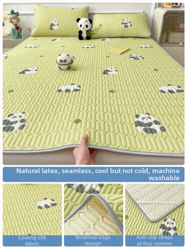 Trys dalys latekso vėsinimo matų komplektas lovai, sintetinis lateksas, latekso kiekis 80–90%, spaudinė audinys, šiuolaikiškas minimalistinis stilius, kodas 030123