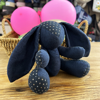 Kit patchwork pentru cusătură încrucișată: păpușă ursuleț — material din bumbac și in, motiv desen animat, broderie pe pânză, potrivit pentru dormitor, spațiu de studiu sau camera copiilor