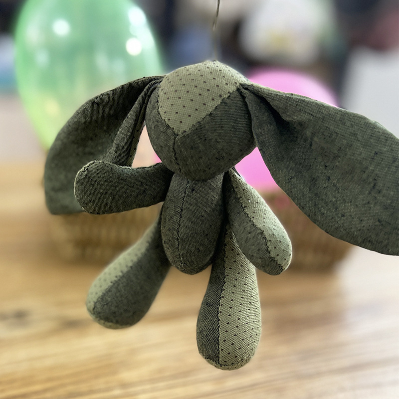 Kit patchwork pentru cusătură încrucișată: păpușă ursuleț — material din bumbac și in, motiv desen animat, broderie pe pânză, potrivit pentru dormitor, spațiu de studiu sau camera copiilor