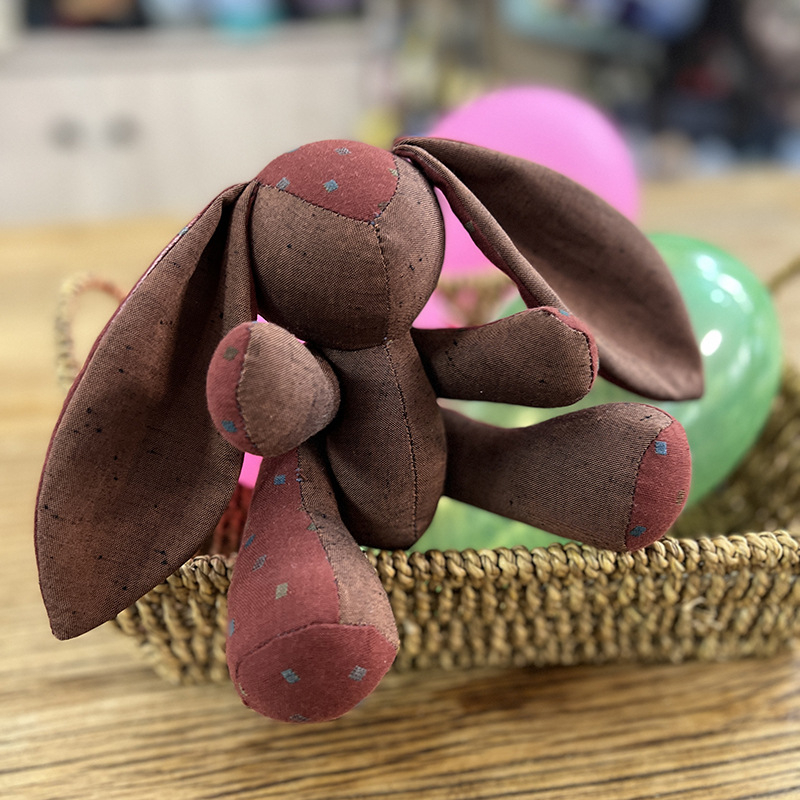 Kit patchwork pentru cusătură încrucișată: păpușă ursuleț — material din bumbac și in, motiv desen animat, broderie pe pânză, potrivit pentru dormitor, spațiu de studiu sau camera copiilor