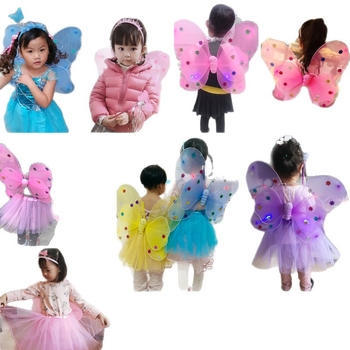 Shicai Eņģeļu spārni – sietveida materiāls, daļēji roku un daļēji mehāniska ražošana, rekvizīts grimām un apģērbam