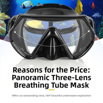 OCORT brīvo niršanas brilles | PC materiāls | liels rāmis | ultra plašs redzes laukums | piemērotas pieaugušajiem