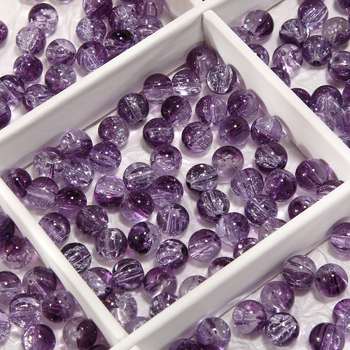 Γυάλινες χάντρες, ελεύθερες, γλασαρισμένες, στρογγυλές, φινίρισμα βαφής ψησίματος, υψηλής ποιότητας στυλ