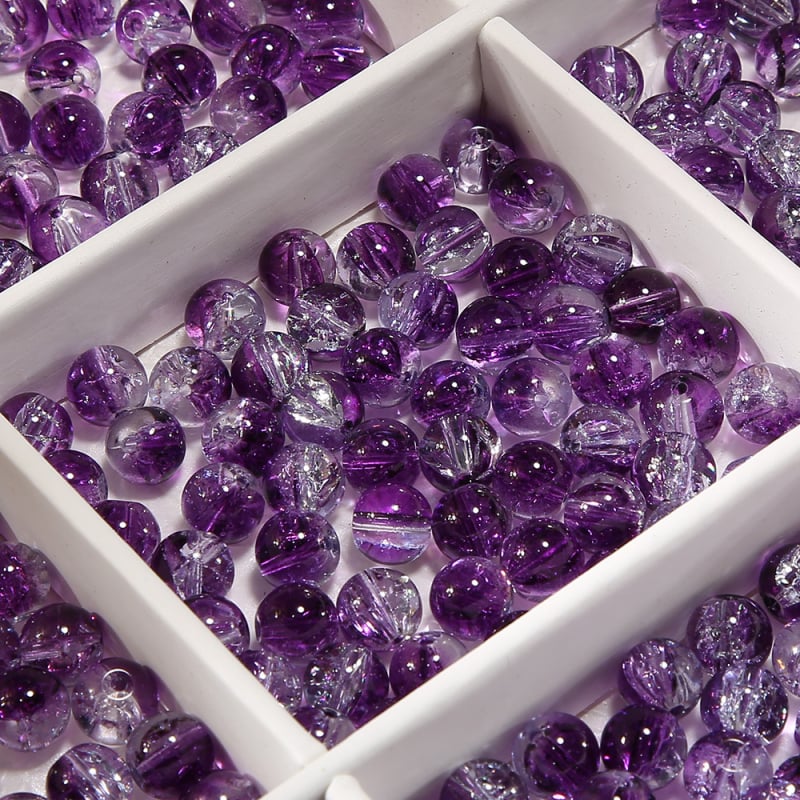 Γυάλινες χάντρες, ελεύθερες, γλασαρισμένες, στρογγυλές, φινίρισμα βαφής ψησίματος, υψηλής ποιότητας στυλ