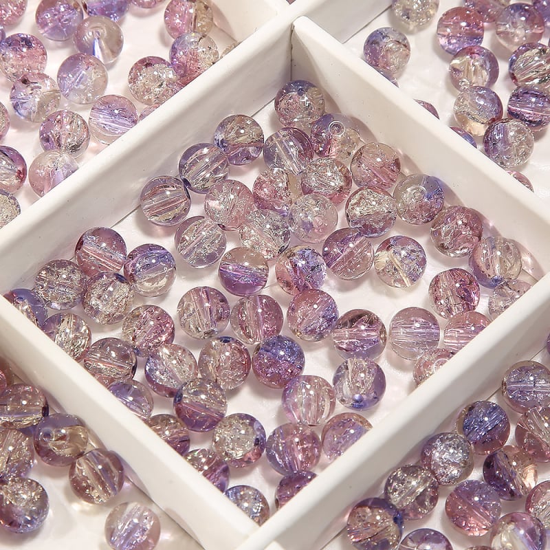 Γυάλινες χάντρες, ελεύθερες, γλασαρισμένες, στρογγυλές, φινίρισμα βαφής ψησίματος, υψηλής ποιότητας στυλ