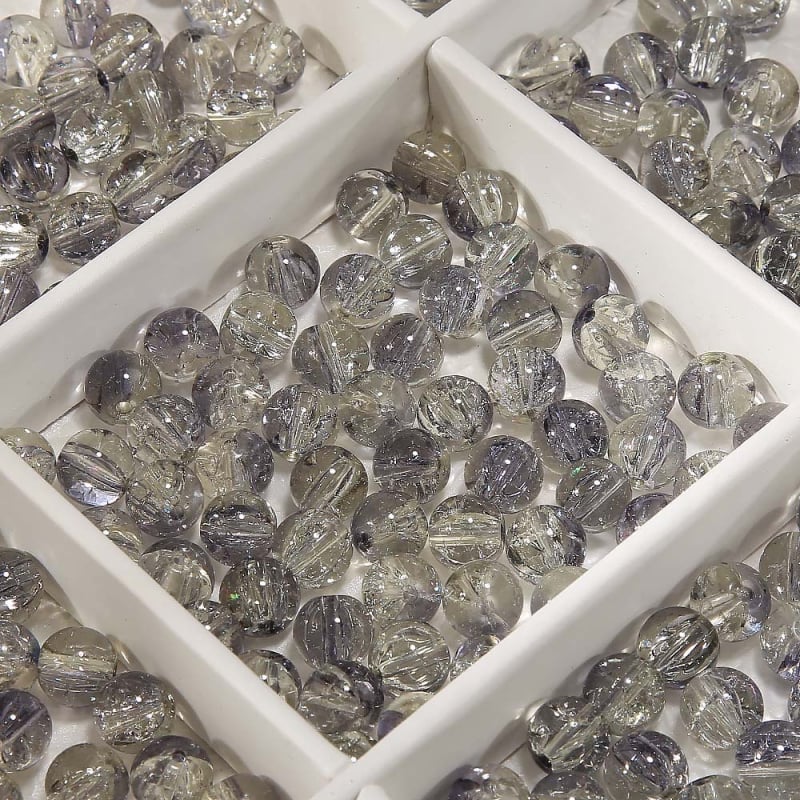 Γυάλινες χάντρες, ελεύθερες, γλασαρισμένες, στρογγυλές, φινίρισμα βαφής ψησίματος, υψηλής ποιότητας στυλ