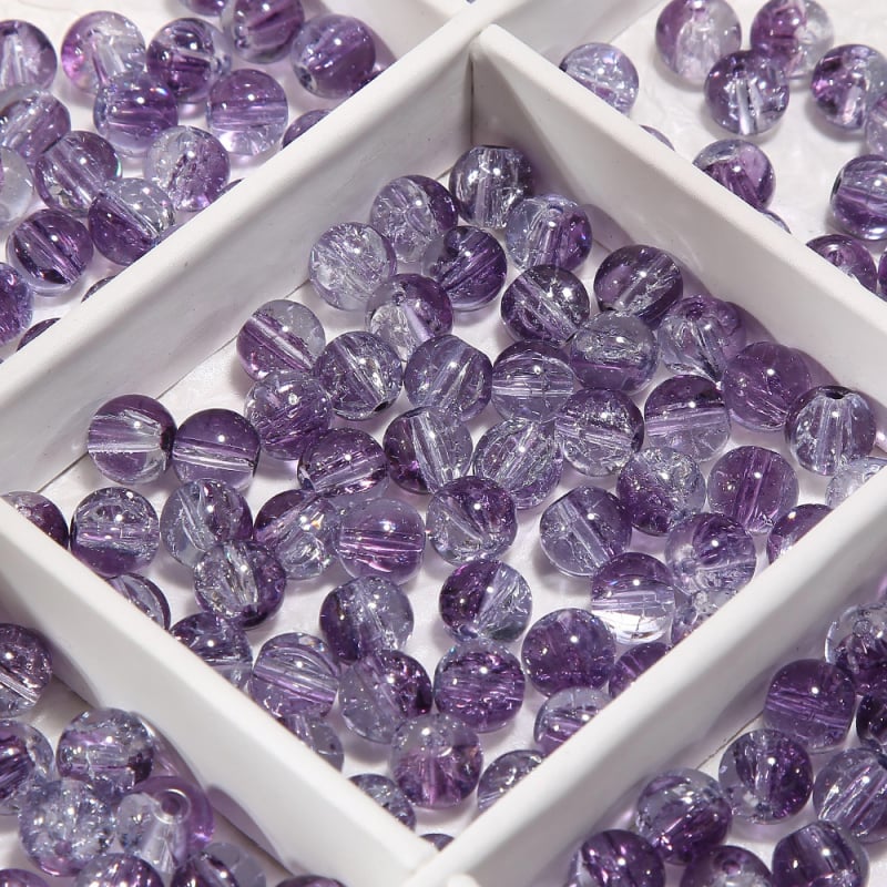 Γυάλινες χάντρες, ελεύθερες, γλασαρισμένες, στρογγυλές, φινίρισμα βαφής ψησίματος, υψηλής ποιότητας στυλ