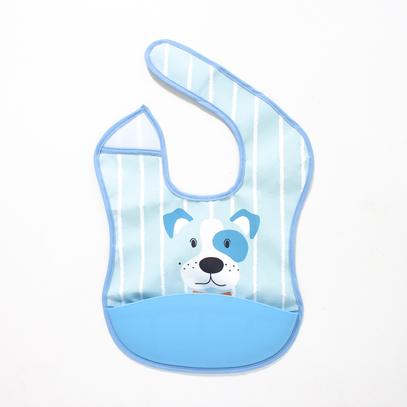 Kūdikių seilinukas – vandeniui atsparus, maisto kokybės silikonas, poliesterio audinys, karikatūrų raštas, tinkamas kūdikiams ir mažiems vaikams (0–3 metų)