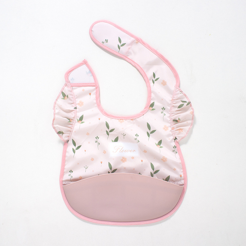 Kūdikių seilinukas – vandeniui atsparus, maisto kokybės silikonas, poliesterio audinys, karikatūrų raštas, tinkamas kūdikiams ir mažiems vaikams (0–3 metų)