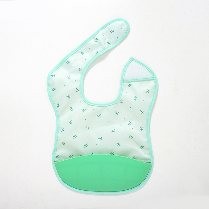 Kūdikių seilinukas – vandeniui atsparus, maisto kokybės silikonas, poliesterio audinys, karikatūrų raštas, tinkamas kūdikiams ir mažiems vaikams (0–3 metų)