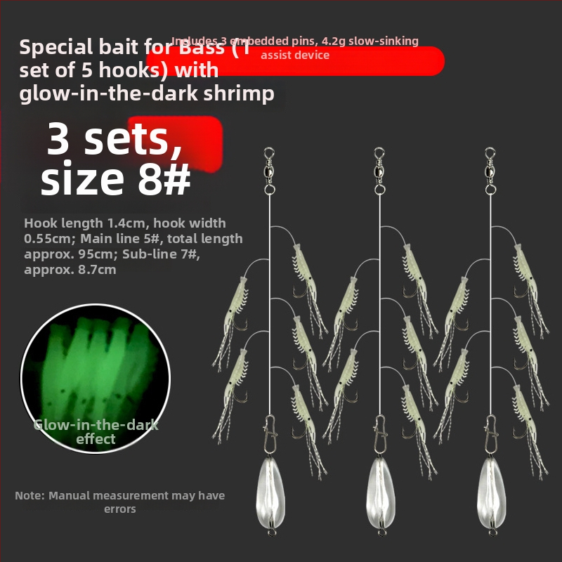 Biomimikātais auklas āķu makšķerēšanas komplekts – ar bodēmāķiem, upes zveja, kastē 10 000 gab.