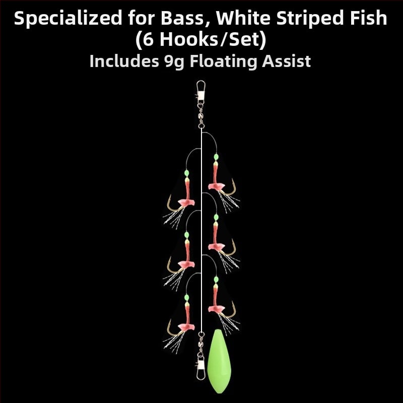 Biomimikātais auklas āķu makšķerēšanas komplekts – ar bodēmāķiem, upes zveja, kastē 10 000 gab.