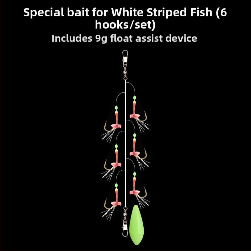 Biomimikātais auklas āķu makšķerēšanas komplekts – ar bodēmāķiem, upes zveja, kastē 10 000 gab.