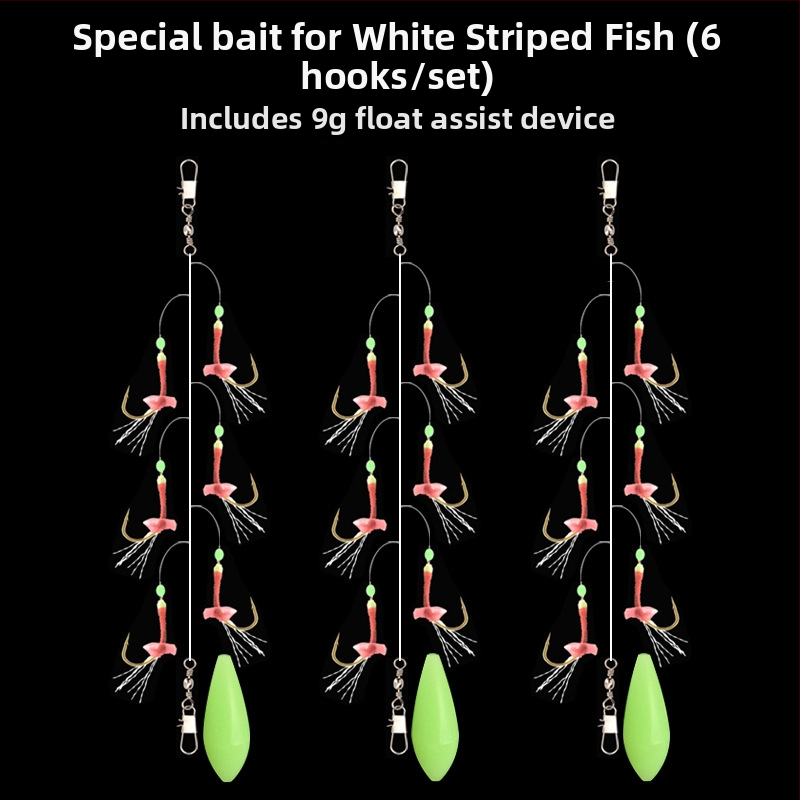 Biomimikātais auklas āķu makšķerēšanas komplekts – ar bodēmāķiem, upes zveja, kastē 10 000 gab.