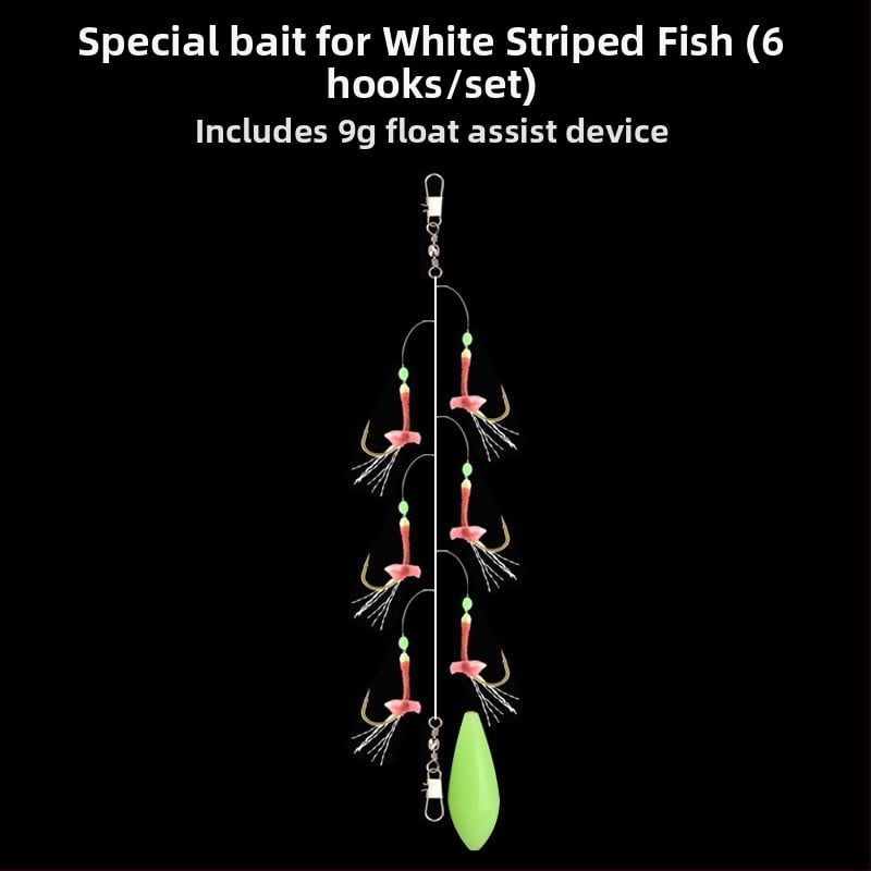 Biomimikātais auklas āķu makšķerēšanas komplekts – ar bodēmāķiem, upes zveja, kastē 10 000 gab.