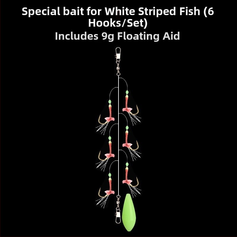 Biomimikātais auklas āķu makšķerēšanas komplekts – ar bodēmāķiem, upes zveja, kastē 10 000 gab.