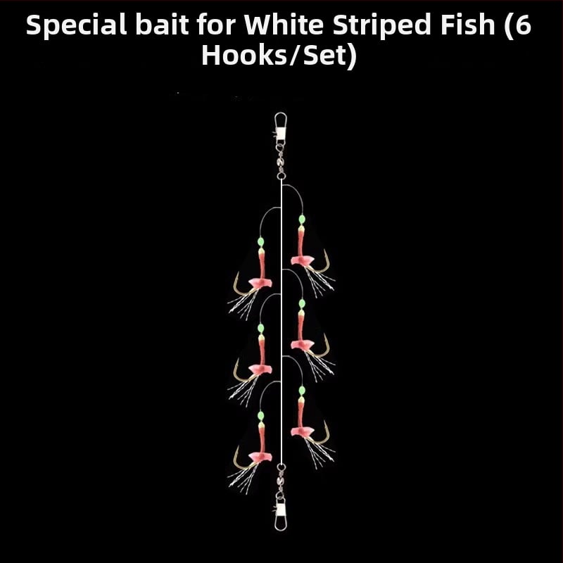 Biomimikātais auklas āķu makšķerēšanas komplekts – ar bodēmāķiem, upes zveja, kastē 10 000 gab.