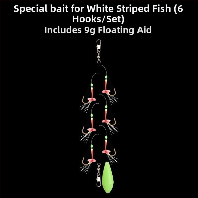 Biomimikātais auklas āķu makšķerēšanas komplekts – ar bodēmāķiem, upes zveja, kastē 10 000 gab.