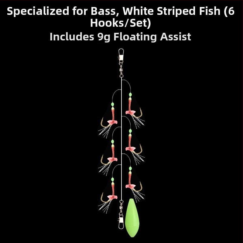 Biomimikātais auklas āķu makšķerēšanas komplekts – ar bodēmāķiem, upes zveja, kastē 10 000 gab.