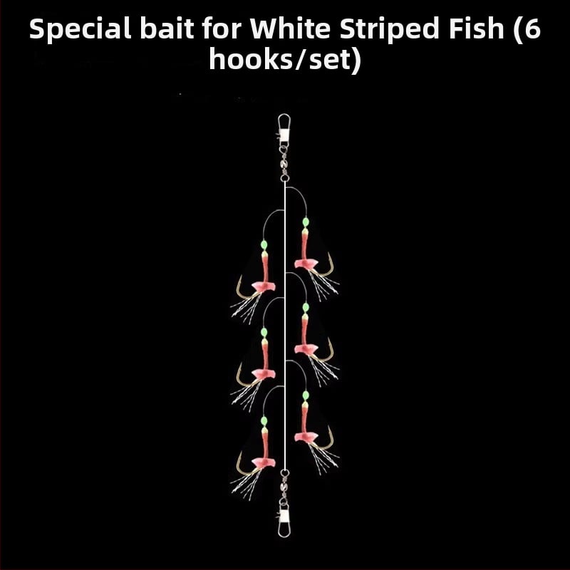 Biomimikātais auklas āķu makšķerēšanas komplekts – ar bodēmāķiem, upes zveja, kastē 10 000 gab.