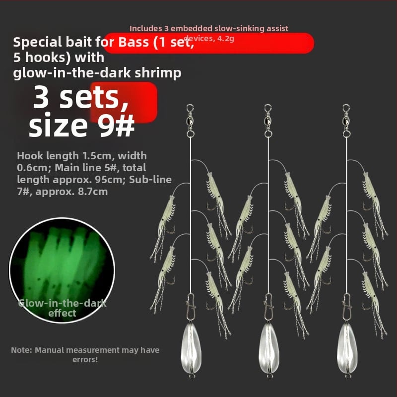 Biomimikātais auklas āķu makšķerēšanas komplekts – ar bodēmāķiem, upes zveja, kastē 10 000 gab.