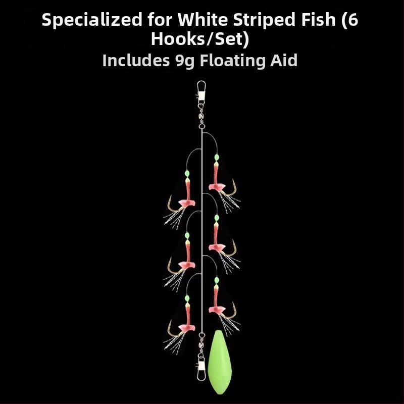 Biomimikātais auklas āķu makšķerēšanas komplekts – ar bodēmāķiem, upes zveja, kastē 10 000 gab.