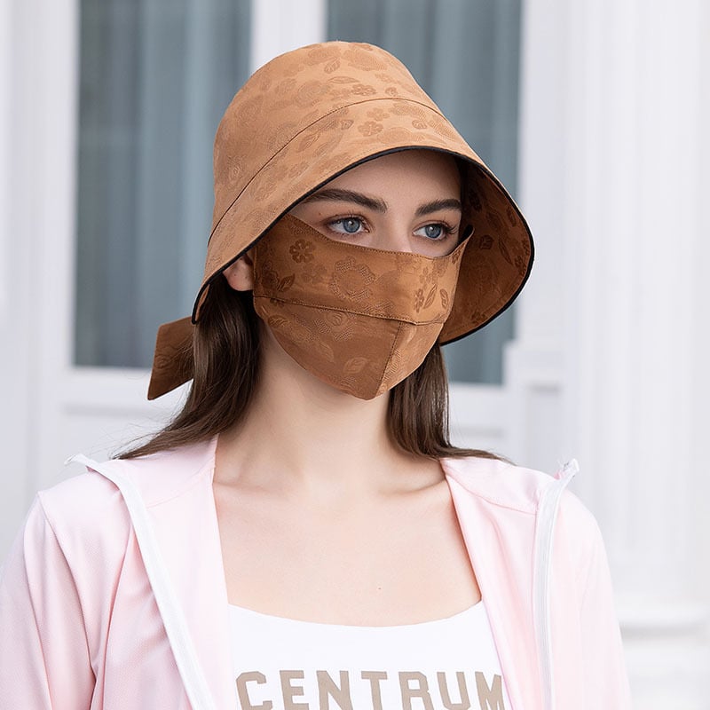 Šilkas iš šilkmedžio pluošto saulės apsaugos veido kaukė, kvėpuojanti, viso veido gaubtas, reguliuojama, dvigubo sluoksnio, akių apsauga
