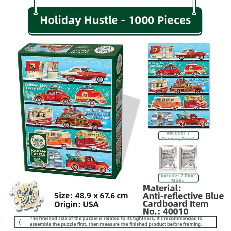 3D puzle — papīra sastāvs, izcelsme ASV, 14+ vecumam, burti ilustrācijas, dēļi