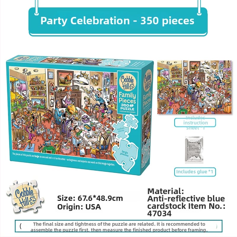 3D puzle — papīra sastāvs, izcelsme ASV, 14+ vecumam, burti ilustrācijas, dēļi