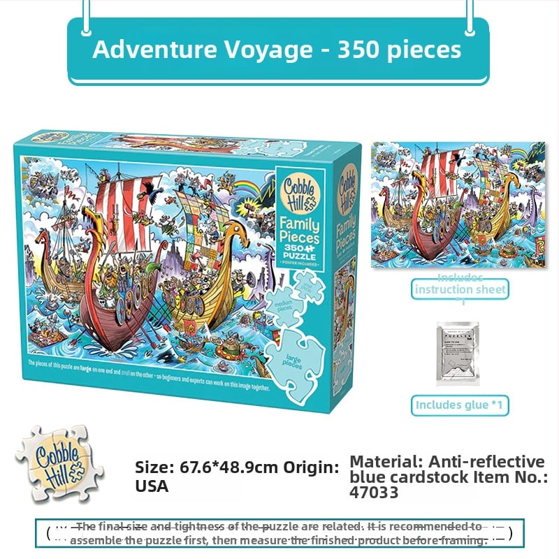 3D puzle — papīra sastāvs, izcelsme ASV, 14+ vecumam, burti ilustrācijas, dēļi