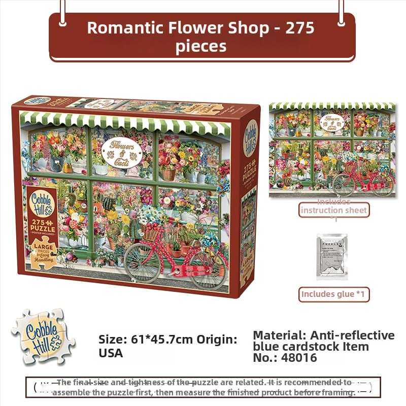 3D puzle — papīra sastāvs, izcelsme ASV, 14+ vecumam, burti ilustrācijas, dēļi