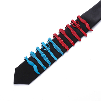 Kakla klips ar lapu ziedu motīvu, universāls, cinka sakausējums, elektroplēšana, plakana galva