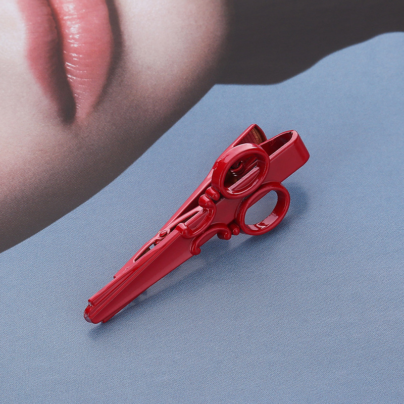 Kakla klips ar lapu ziedu motīvu, universāls, cinka sakausējums, elektroplēšana, plakana galva