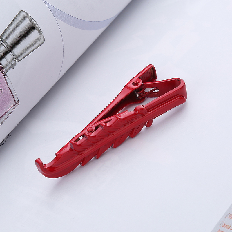 Kakla klips ar lapu ziedu motīvu, universāls, cinka sakausējums, elektroplēšana, plakana galva