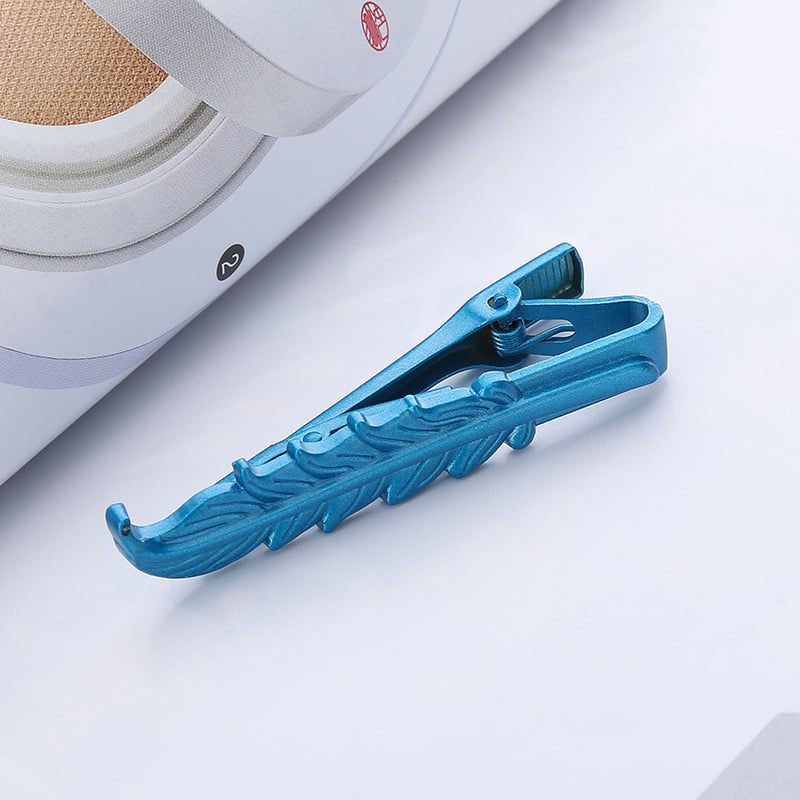 Kakla klips ar lapu ziedu motīvu, universāls, cinka sakausējums, elektroplēšana, plakana galva