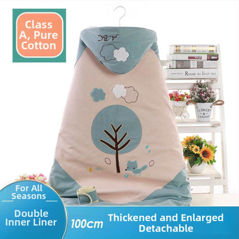 Swaddle za novorođenče od 100% pamuka s odvojivim dvostrukim slojem, 300–500 g, za proljeće i jesen, moderan minimalistički stil