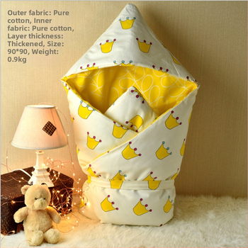 Swaddle za novorođenče od 100% pamuka s odvojivim dvostrukim slojem, 300–500 g, za proljeće i jesen, moderan minimalistički stil