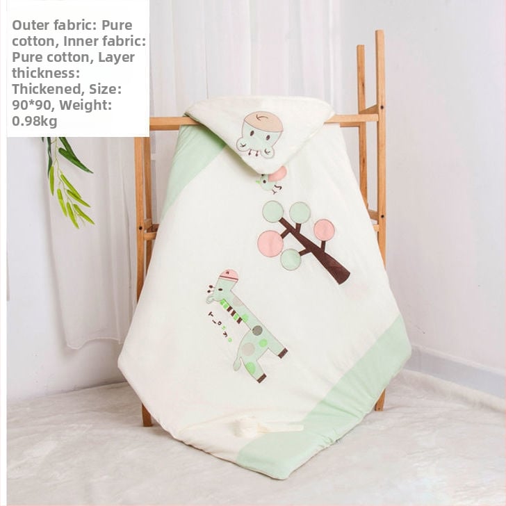 Swaddle za novorođenče od 100% pamuka s odvojivim dvostrukim slojem, 300–500 g, za proljeće i jesen, moderan minimalistički stil