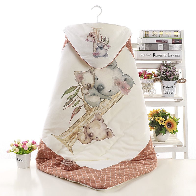 Swaddle za novorođenče od 100% pamuka s odvojivim dvostrukim slojem, 300–500 g, za proljeće i jesen, moderan minimalistički stil