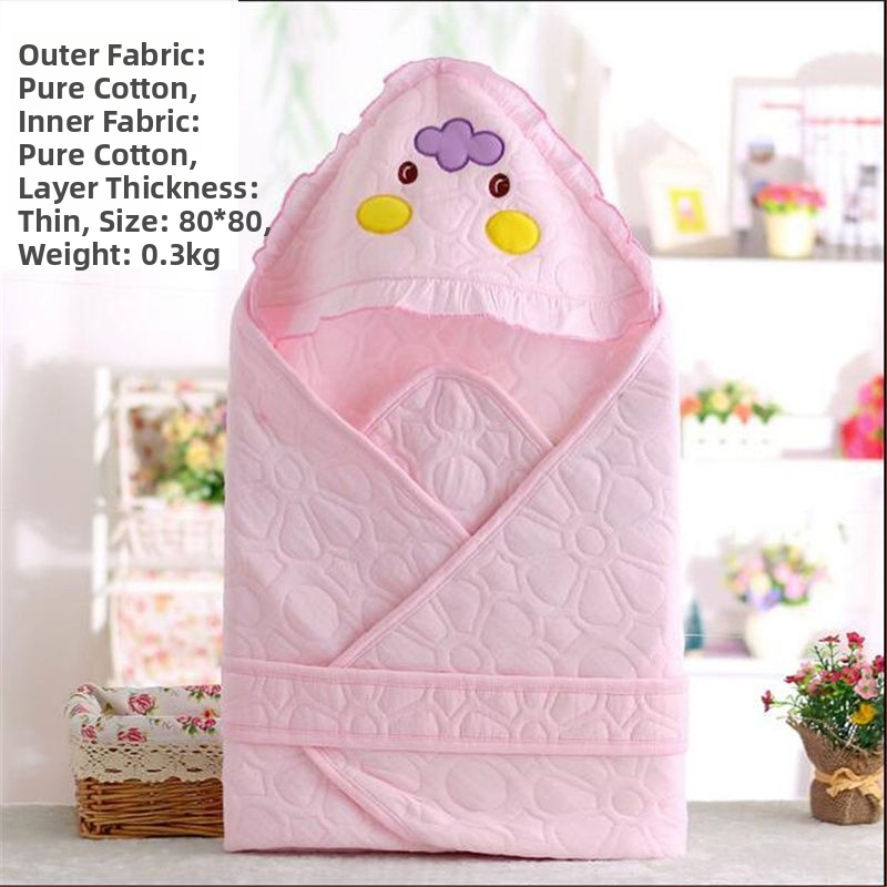 Swaddle za novorođenče od 100% pamuka s odvojivim dvostrukim slojem, 300–500 g, za proljeće i jesen, moderan minimalistički stil