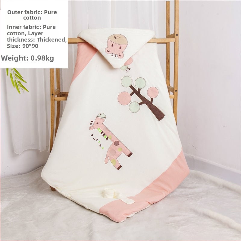 Swaddle za novorođenče od 100% pamuka s odvojivim dvostrukim slojem, 300–500 g, za proljeće i jesen, moderan minimalistički stil