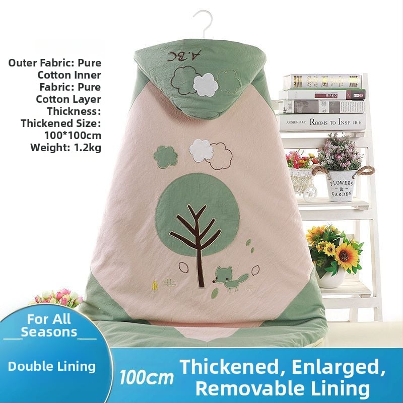 Swaddle za novorođenče od 100% pamuka s odvojivim dvostrukim slojem, 300–500 g, za proljeće i jesen, moderan minimalistički stil