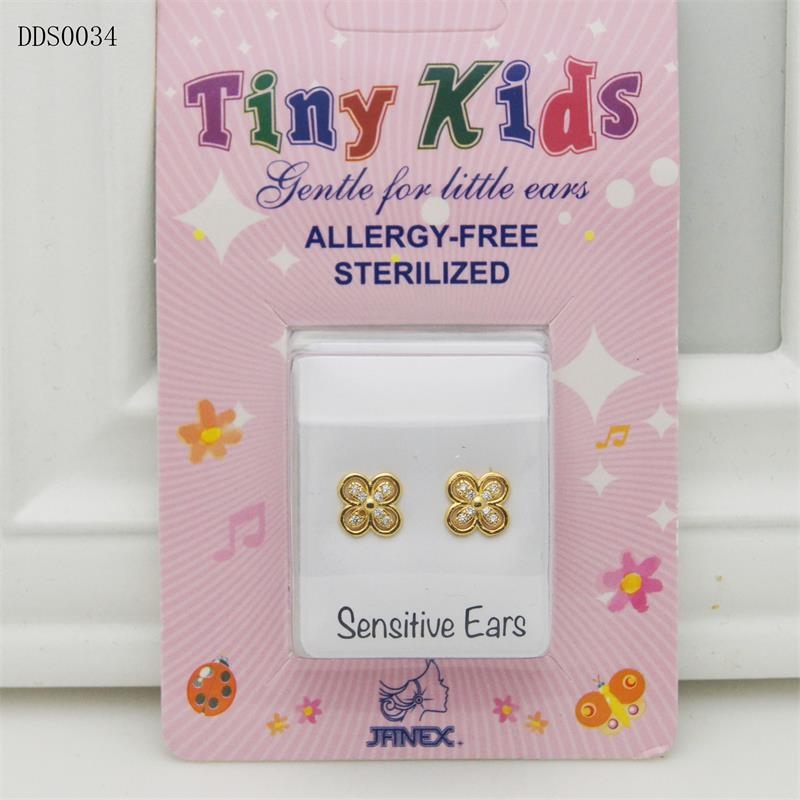 Cercei din oțel inoxidabil, formă geometrică, știfturi din argint 925, stil coreean pentru copii