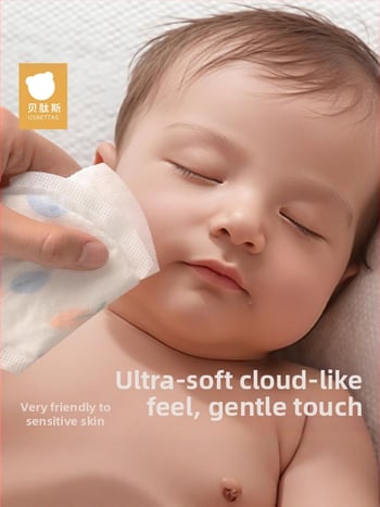 Beptide vienkartinė kūdikių bavetė – atspari vandeniui, audinys: gazė ir medvilnė, unisex, raštas piešiniai/žiedai