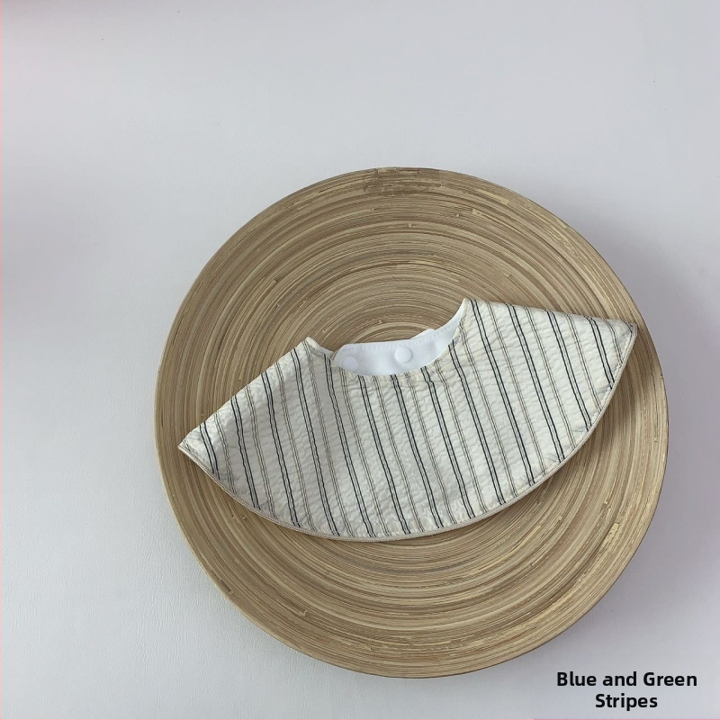 Kūdikio seilinukas iš medvilnės, atsparus vandeniui, dryžių raštas, 0–3 metų vaikams, unisex