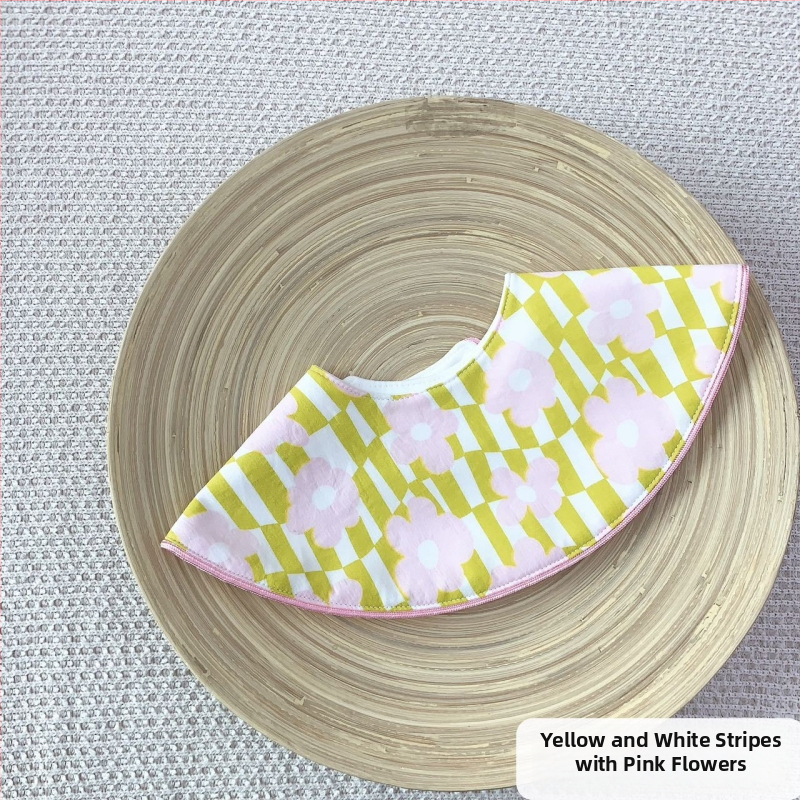 Kūdikio seilinukas iš medvilnės, atsparus vandeniui, dryžių raštas, 0–3 metų vaikams, unisex